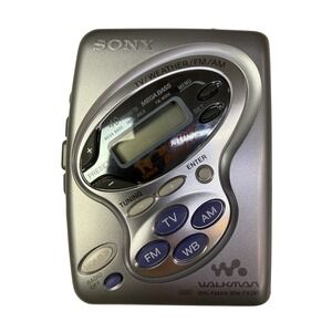 Sony Walkman WM-FX281 Portable Cassette Player AM FM TV Weather Band Silver